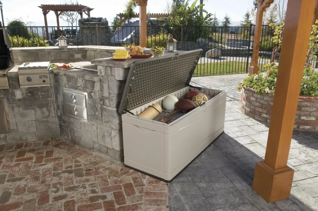 Kussenbox 495 L Lichtgrijs 152.5×61×67 cm – weerbestendige opbergbox van HDPE