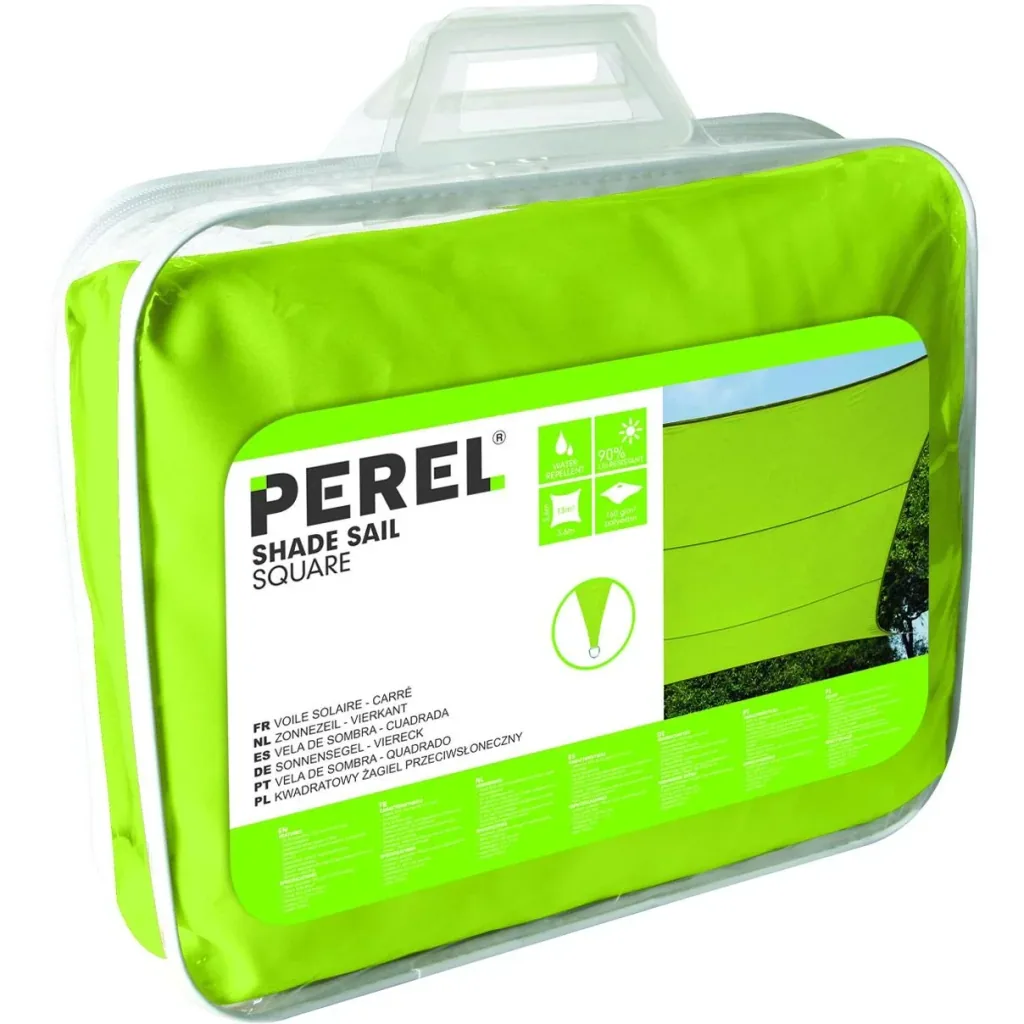 Sun sail - square - 3.6 x 3.6 m - lime green
