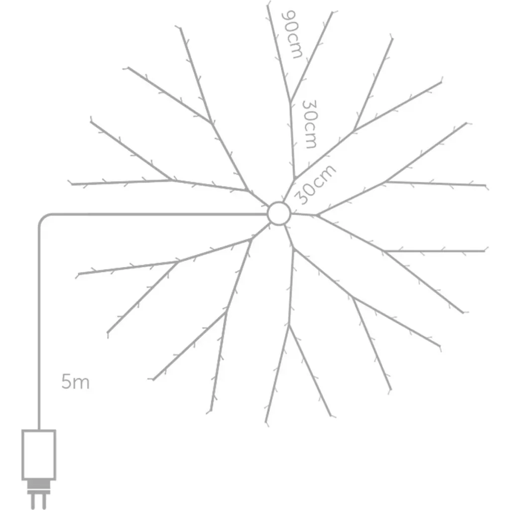 Vellight Christmas Lights - for Christmas trees up to 180cm - 220 LEDs - Arizona White - Indoor & Outdoor