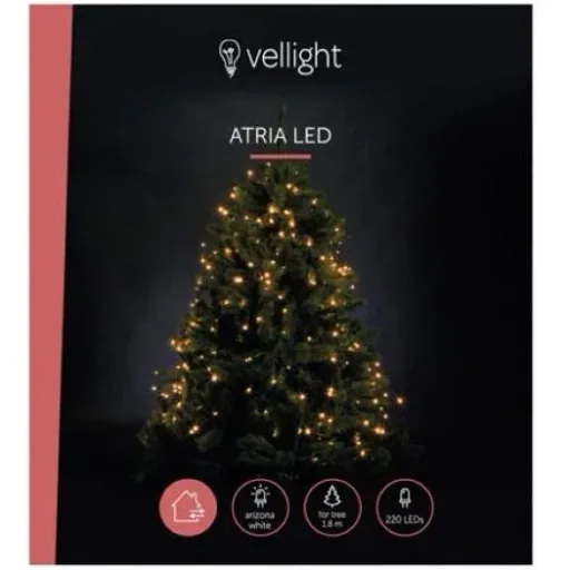 Vellight Christmas Lights - for Christmas trees up to 180cm - 220 LEDs - Arizona White - Indoor & Outdoor