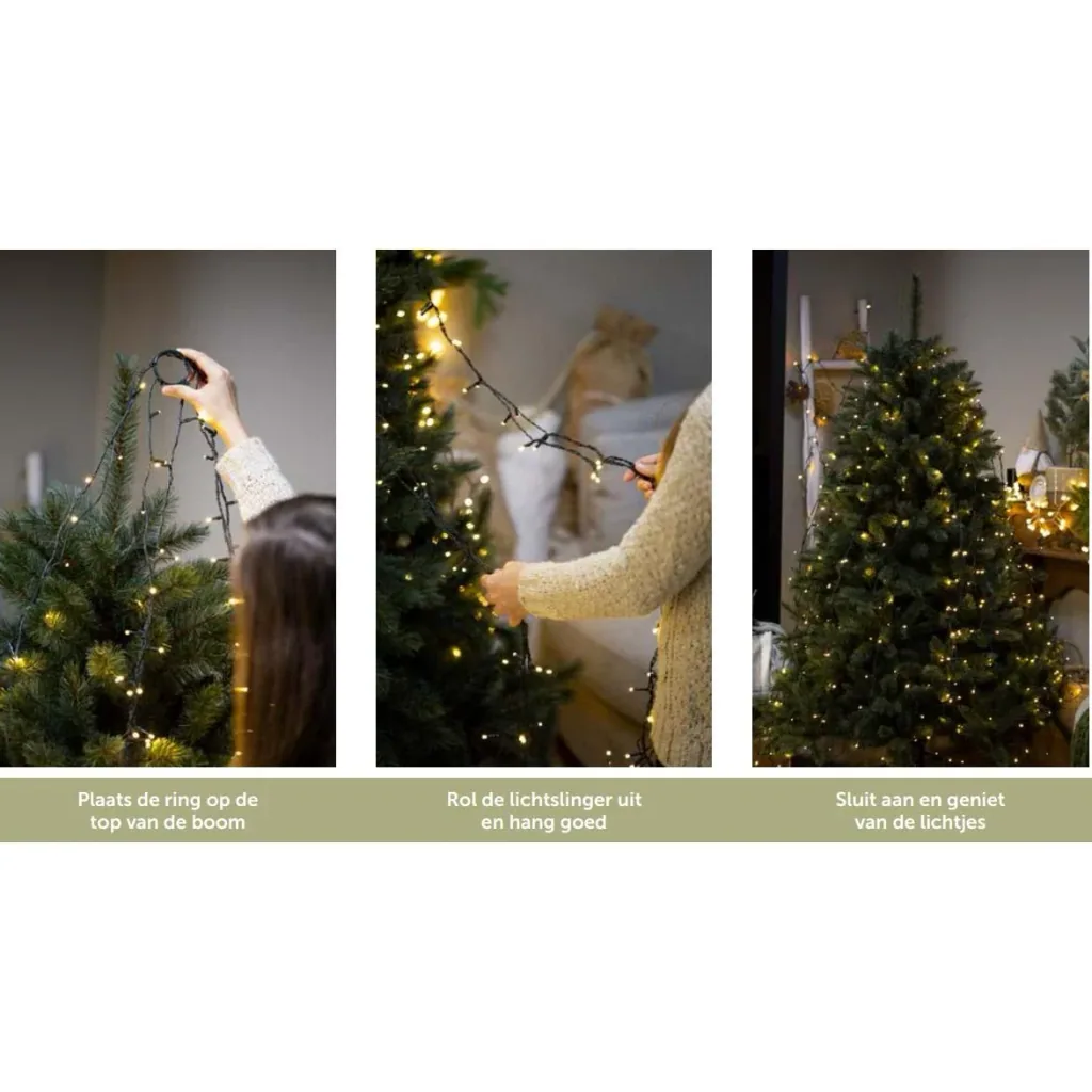 Vellight Christmas Lights - for Christmas trees up to 180cm - 220 LEDs - Arizona White - Indoor & Outdoor