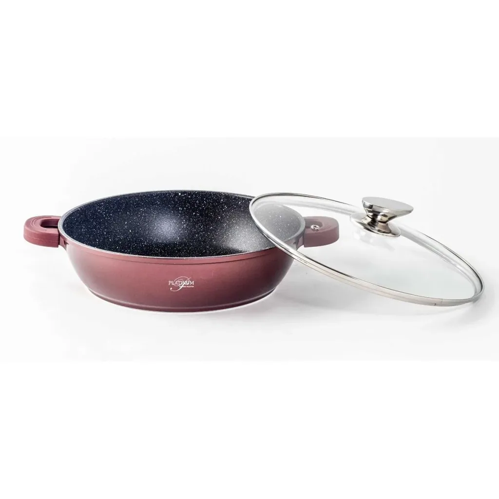 Platinum roasting pan - non-stick coating - 24 cm - Burgundy