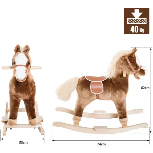 Plush rocking horse for children