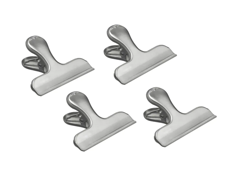 Locking clips, 4 pieces - stainless steel