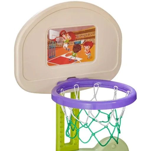 2 in 1 Football Basketball Basketball Hoop Children Toy Ball Green L61 x W53 x H99 cm