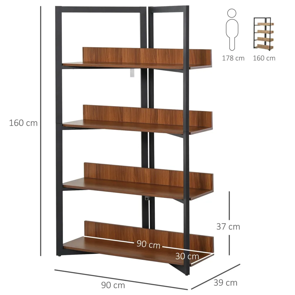 Bookshelf, color walnut