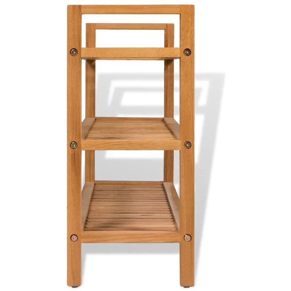 Shoe rack with 3 shelves 100x27x59.5 cm solid oak