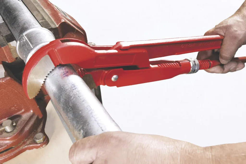 Corner pipe wrench 45° S-shaped 1 1/2" 60 mm