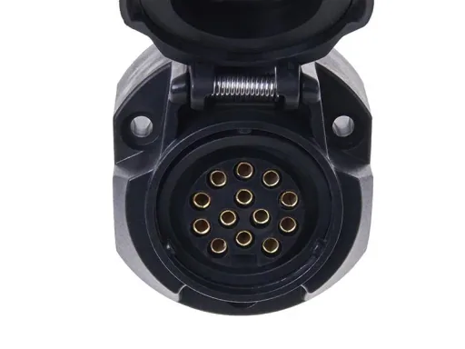 13-pin socket with switch-off contact