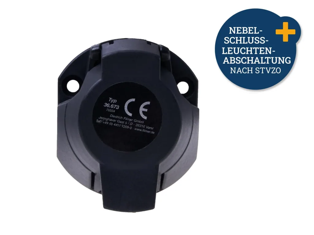 13-pin socket with switch-off contact