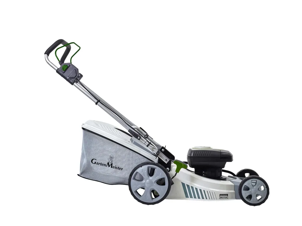 Cordless lawn mower GM ARM 4046S cutting width 46 cm - including 2 batteries and charger.