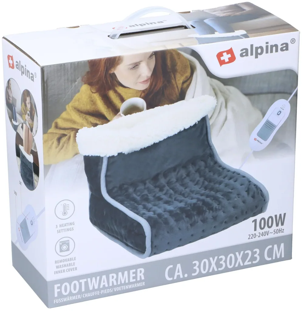 Electric foot warmer, dark grey
