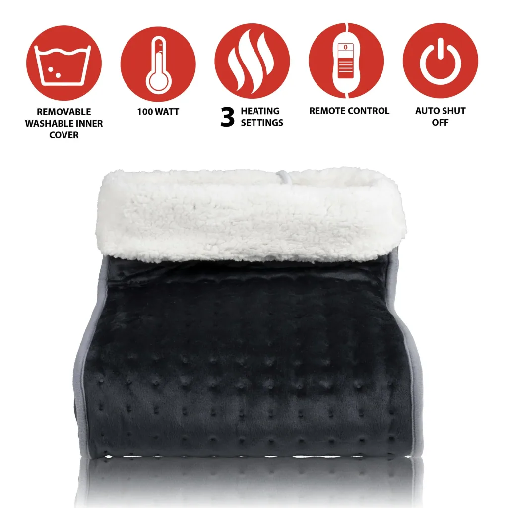 Electric foot warmer, dark grey
