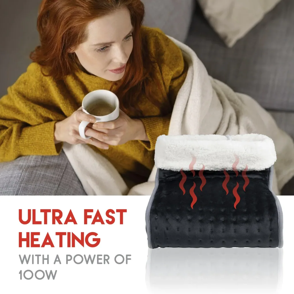 Electric foot warmer, dark grey