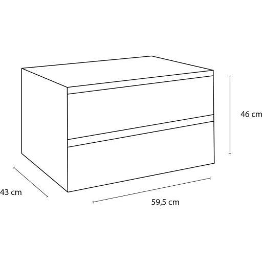 Concept cabinet drawer 60cm black