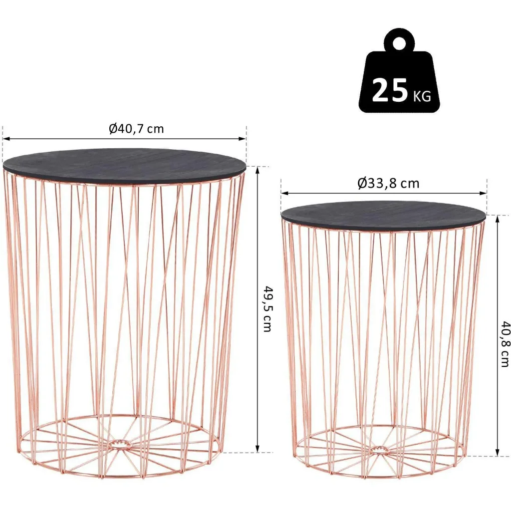Side table in a set of 2