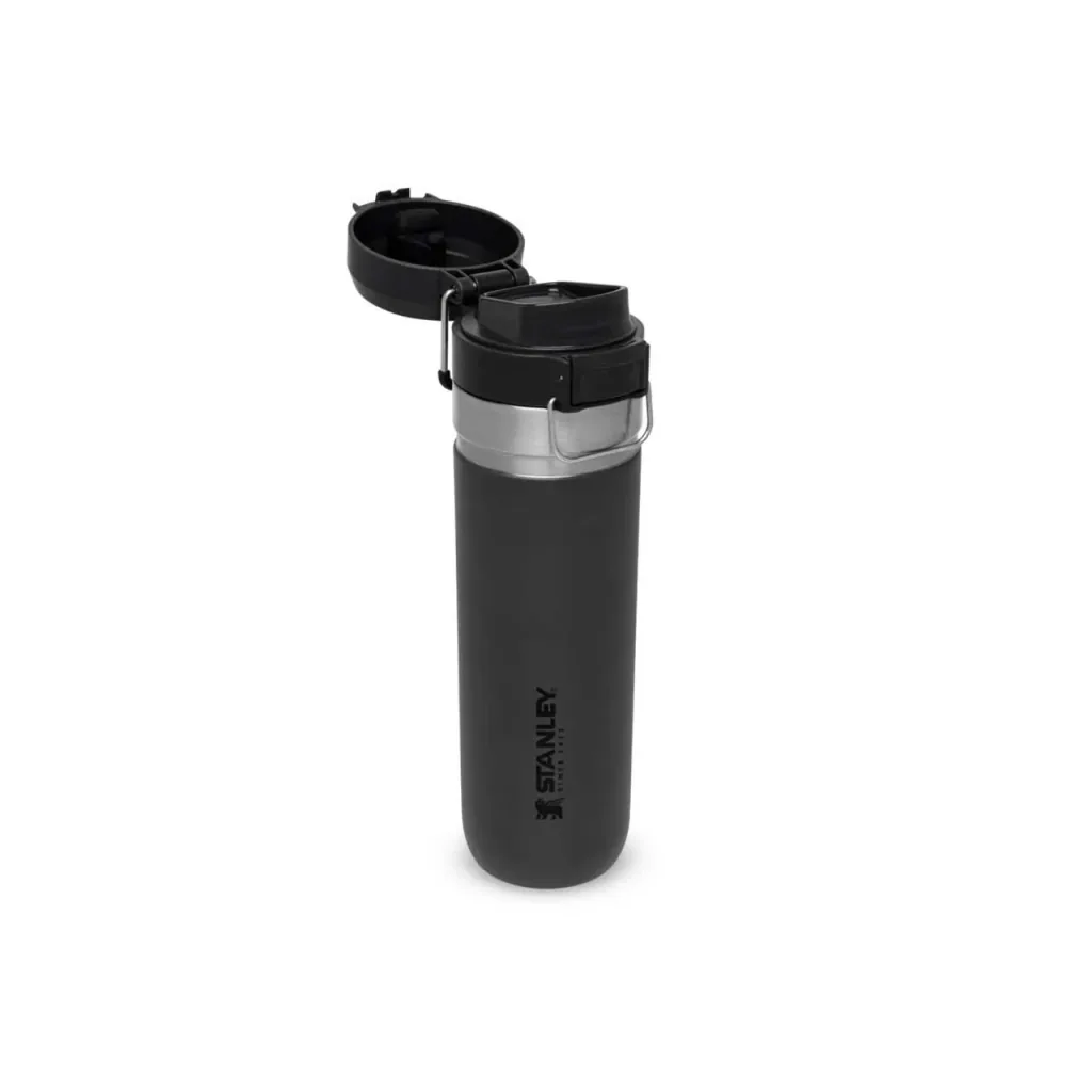 Quick Flip Water Bottle 0.7 l, Charcoal, vacuum insulation, safety cap