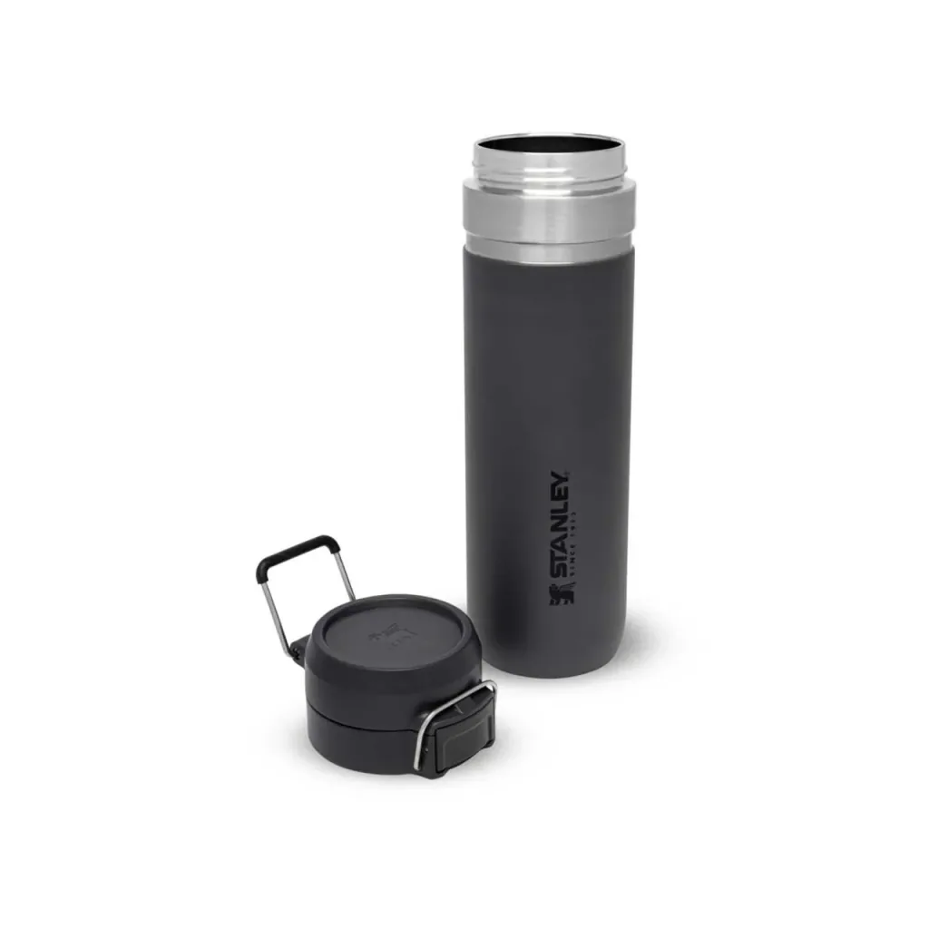 Quick Flip Water Bottle 0.7 l, Charcoal, vacuum insulation, safety cap