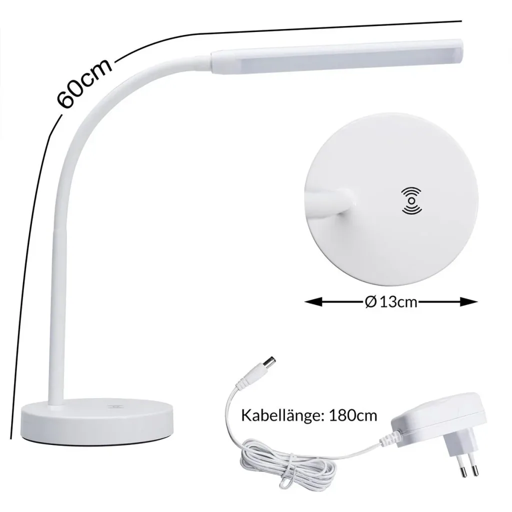 LED desk lamp with phone charger