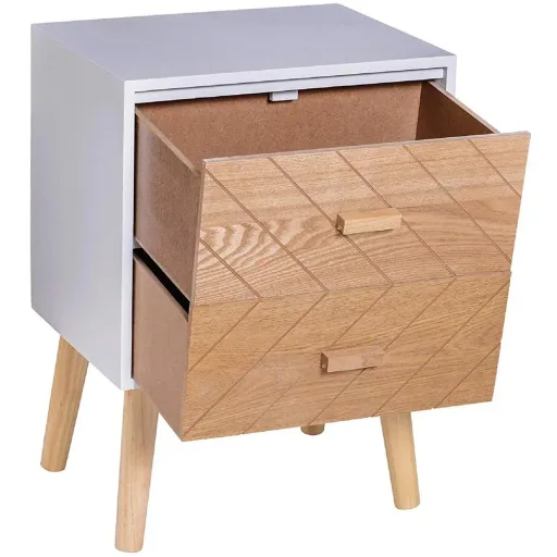 Bedside table with 2 drawers