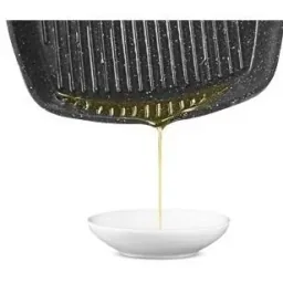 Frying pan - with lid - marble coating - 28 cm - black