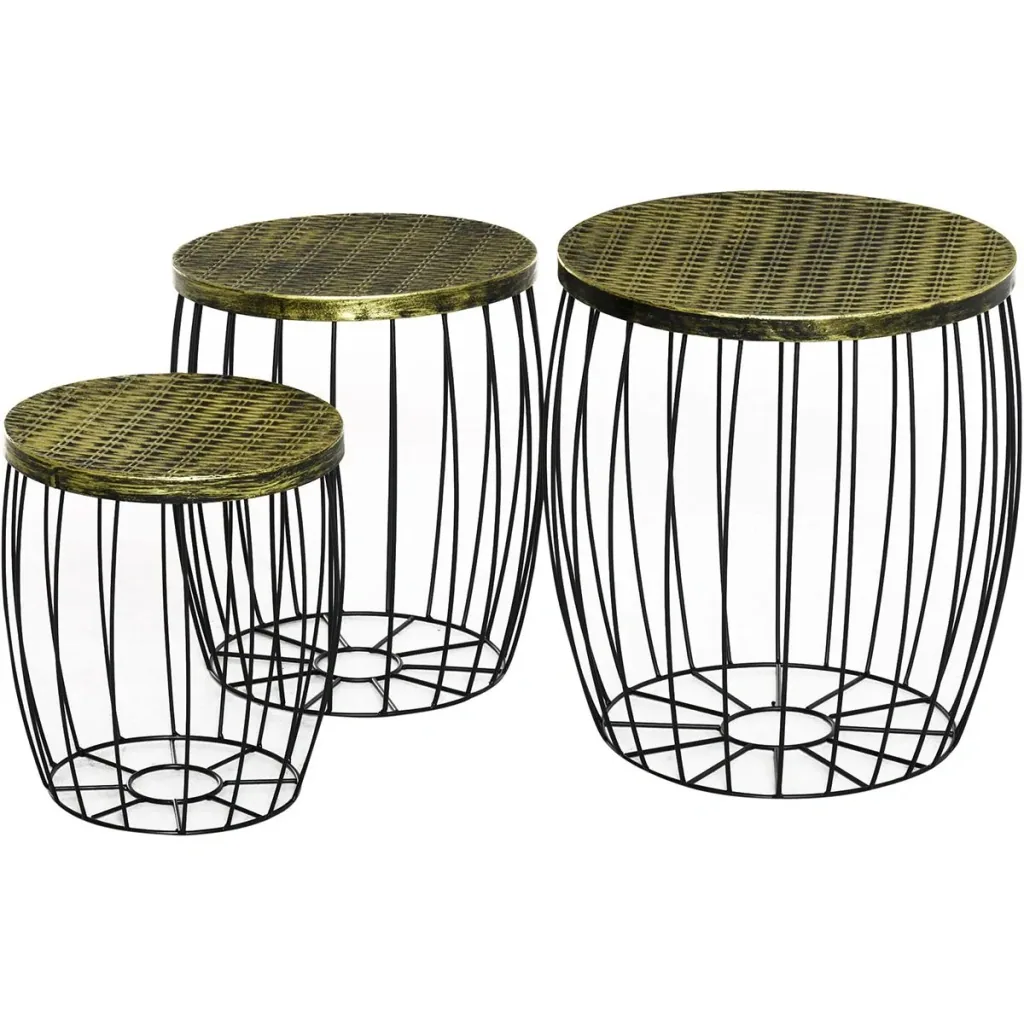 Set of 3 coffee tables and side tables
