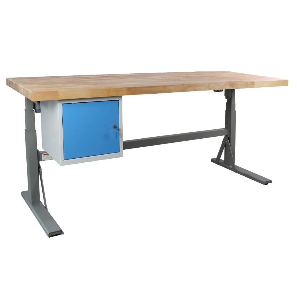 Workbench "HEAVY", height adjustable with cube box