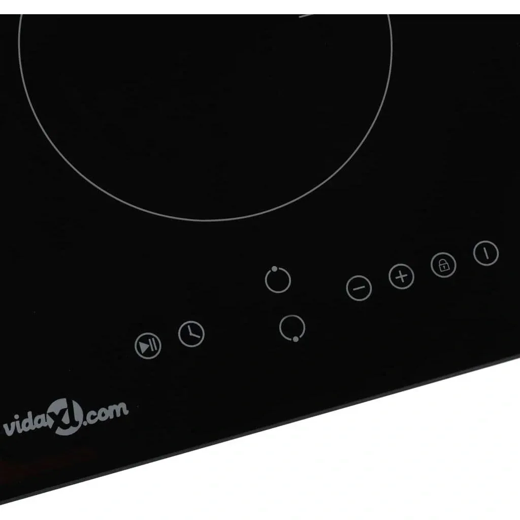 Induction cooker with 2 cooking zones, touch control 3500 W glass