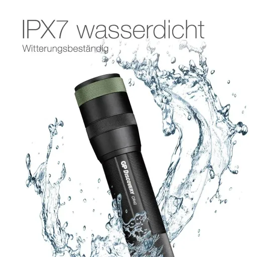 DISCOVERY rechargeable flashlight with 1000 lumens, IPX7