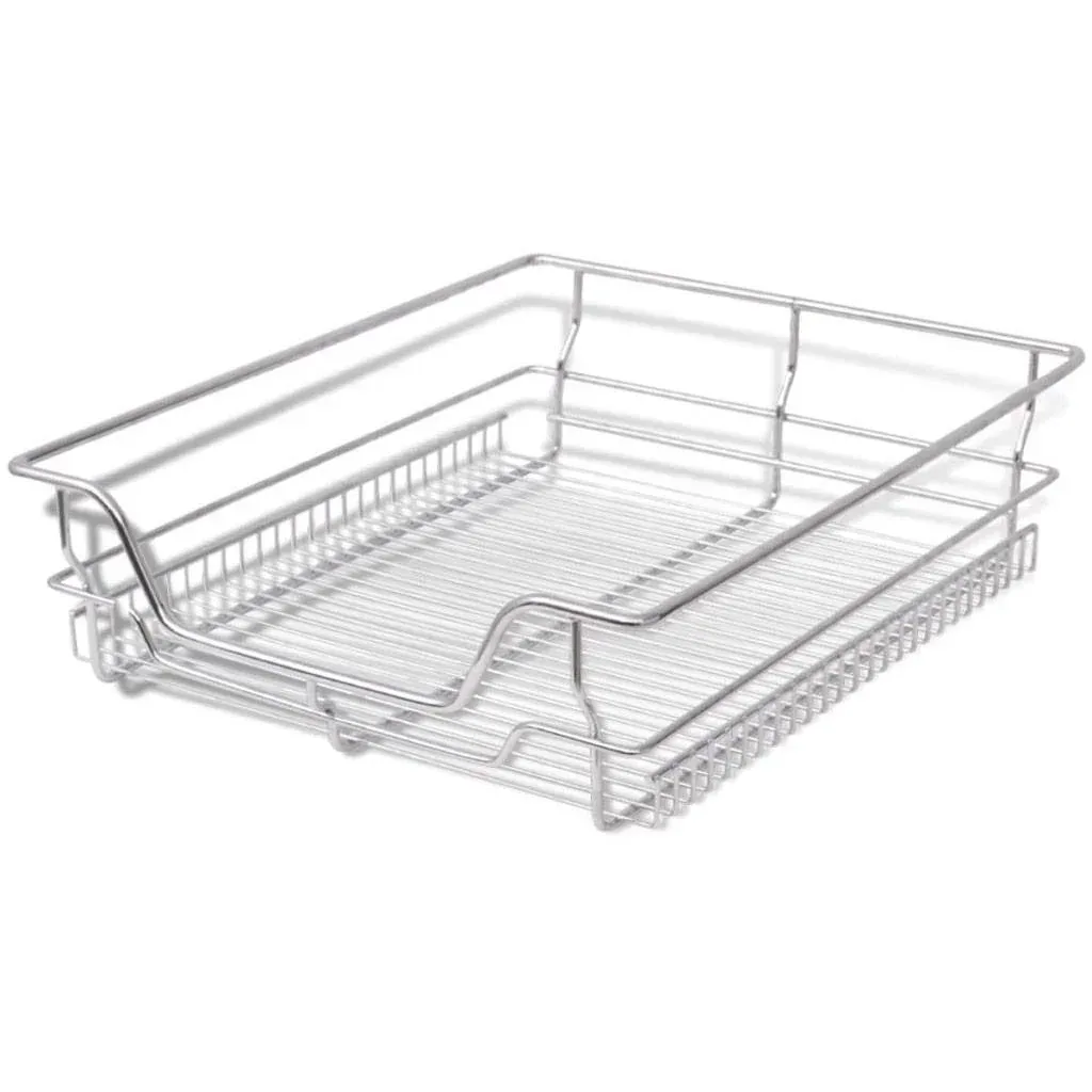Wire baskets, extendable 2 pieces 500 mm silver-colored