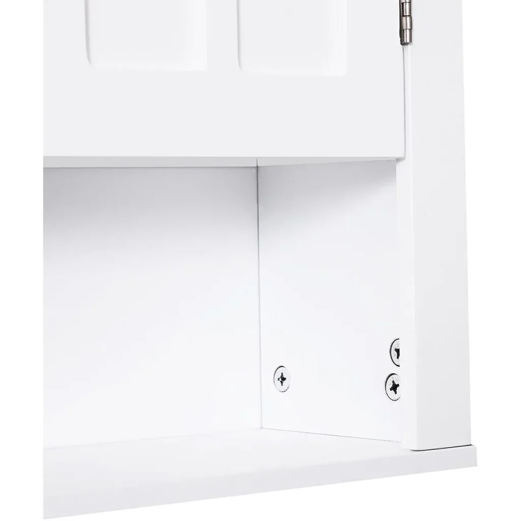 Wall cabinet with adjustable shelf white