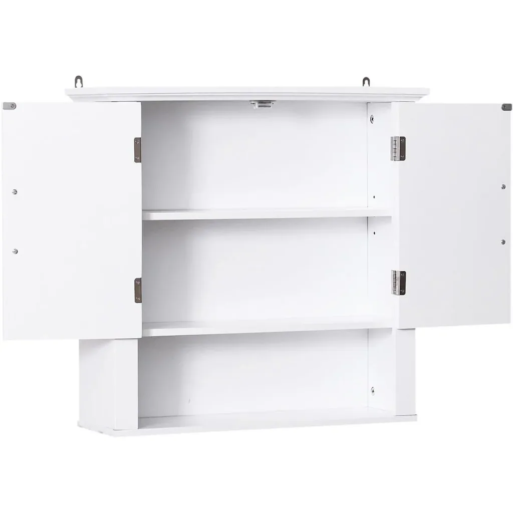 Wall cabinet with adjustable shelf white