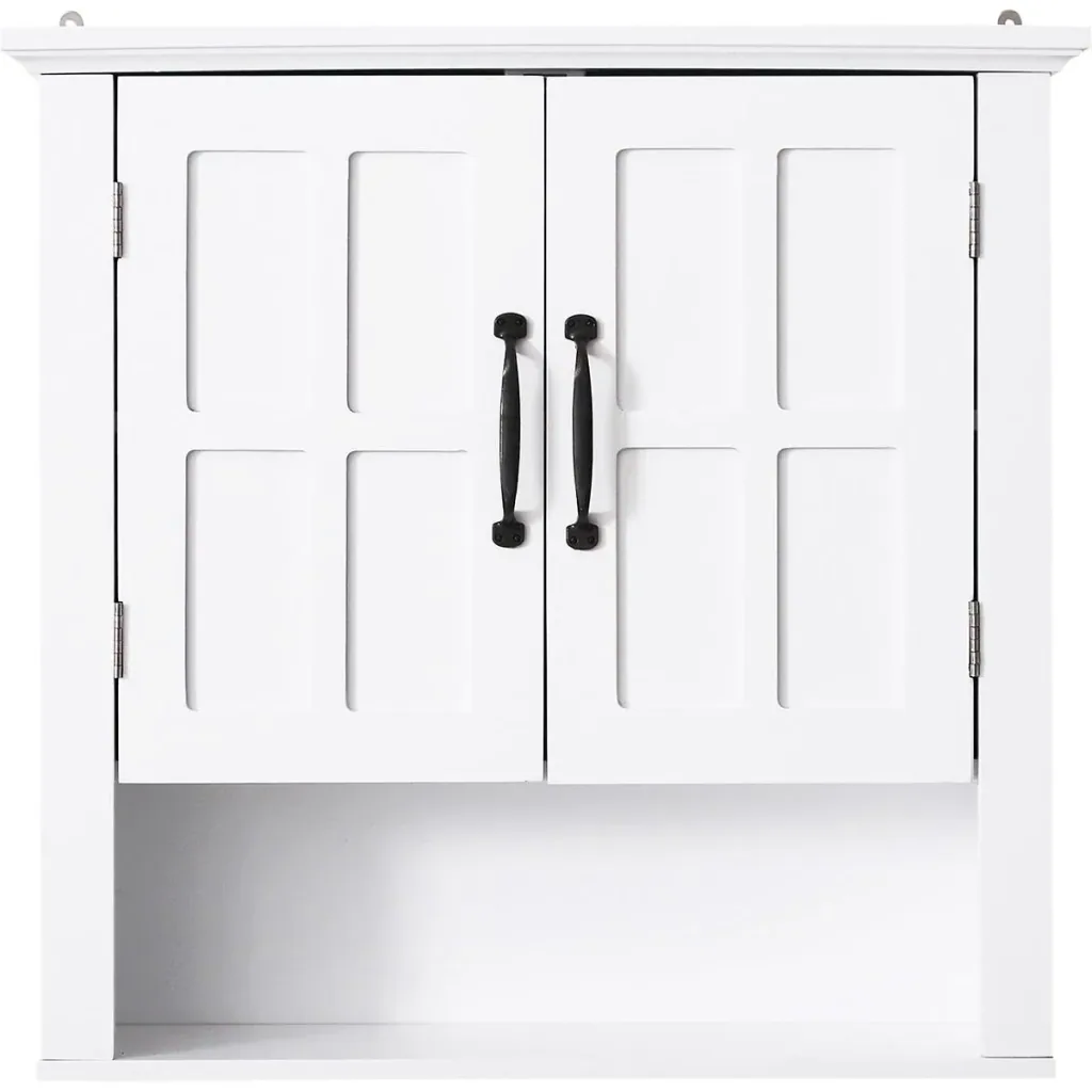 Wall cabinet with adjustable shelf white