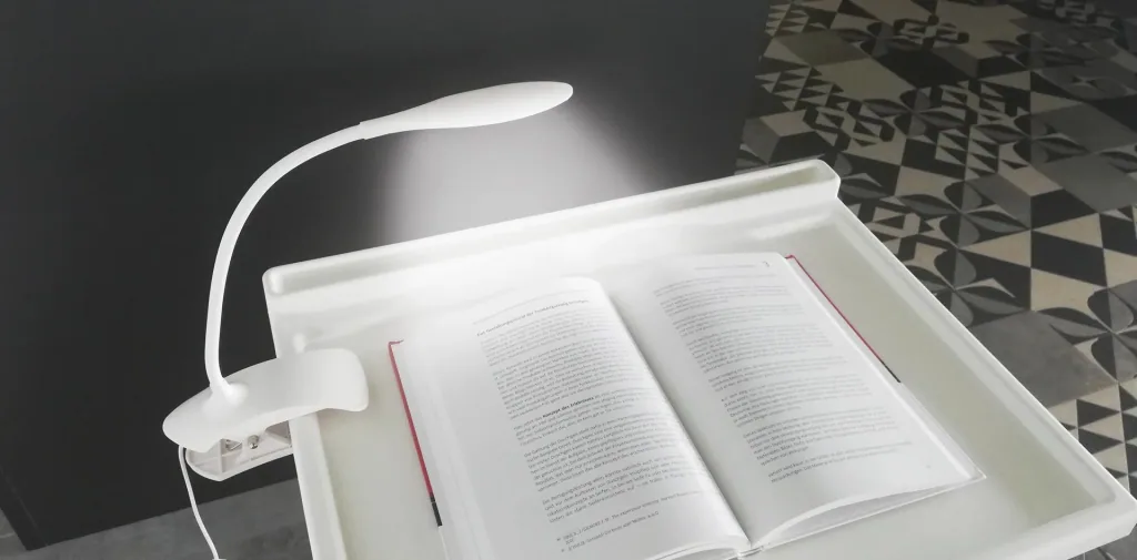 Express side table including LED lamp