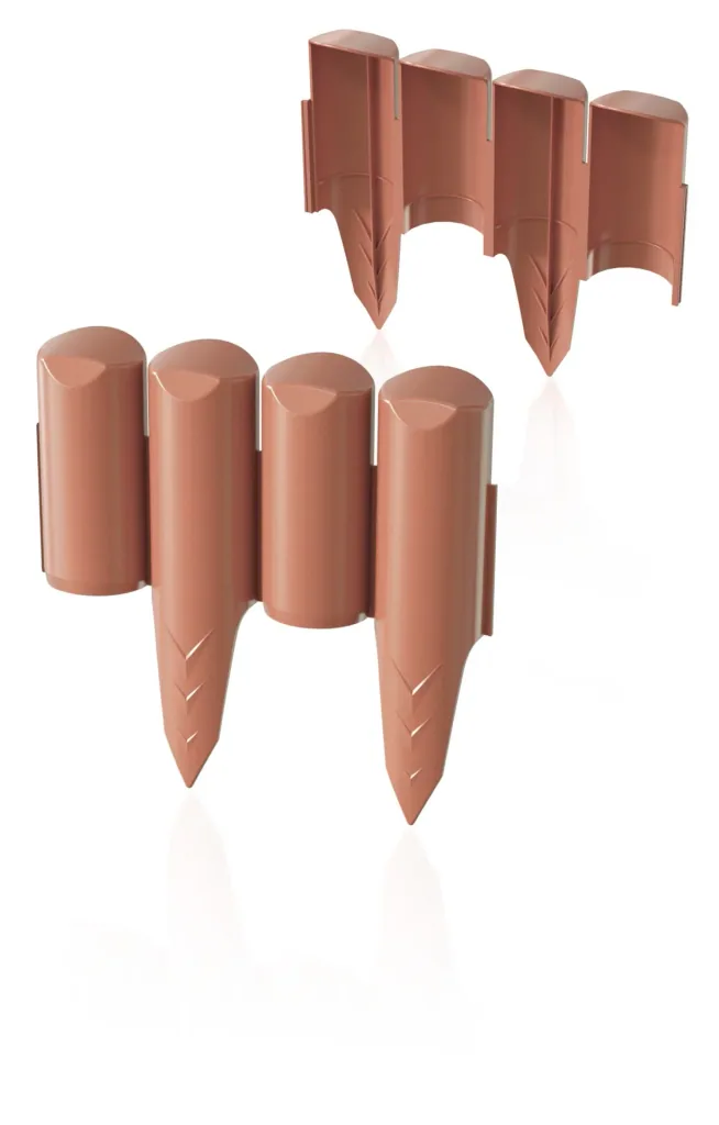 Bed edging BORDER, terracotta - 10 pieces, 2.5 m