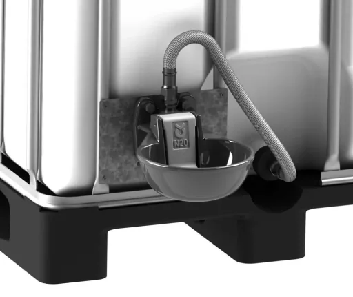 Mounting plate for IBC containers