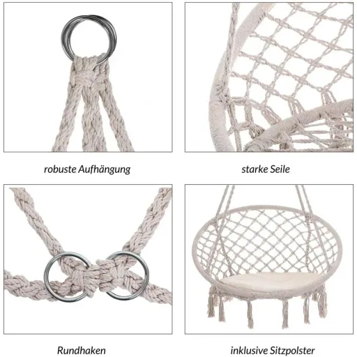 Hanging Chair Round - Cream Ø61cm