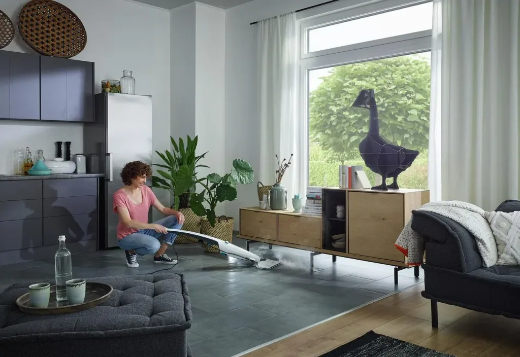 Steam cleaner "CleanTenso Power", with floor cloth, 1300 watts
