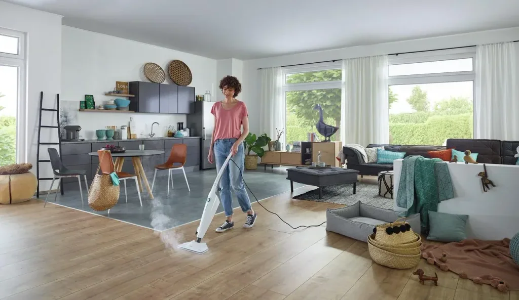 Steam cleaner "CleanTenso Power", with floor cloth, 1300 watts