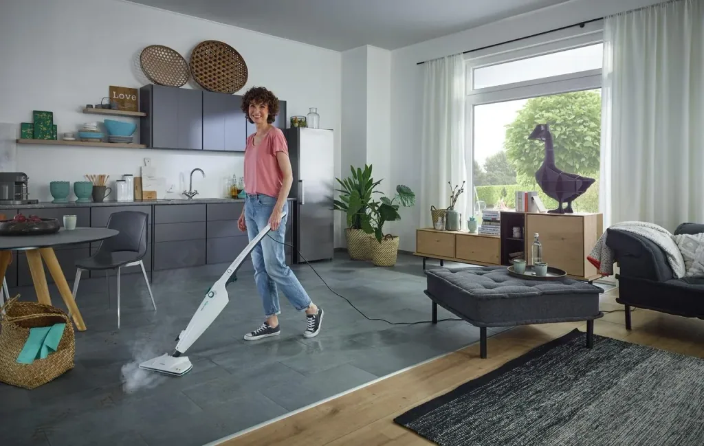 Steam cleaner "CleanTenso Power", with floor cloth, 1300 watts