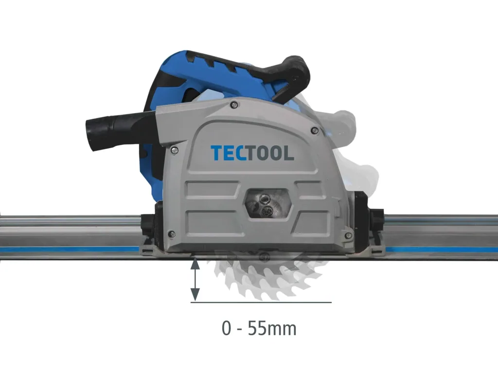 Plunge saw, 1200 W with guide rail, 70 cm