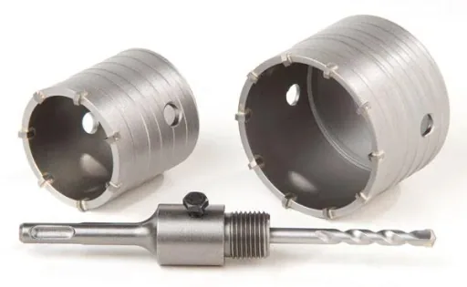 2-piece impact core bit set with SDS-Plus shank