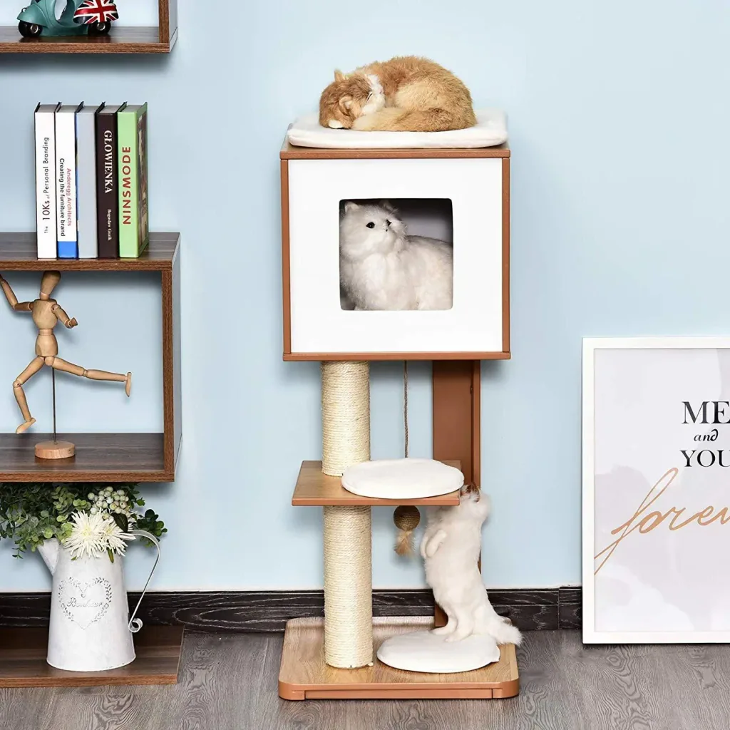 Cat scratching post with 3 levels