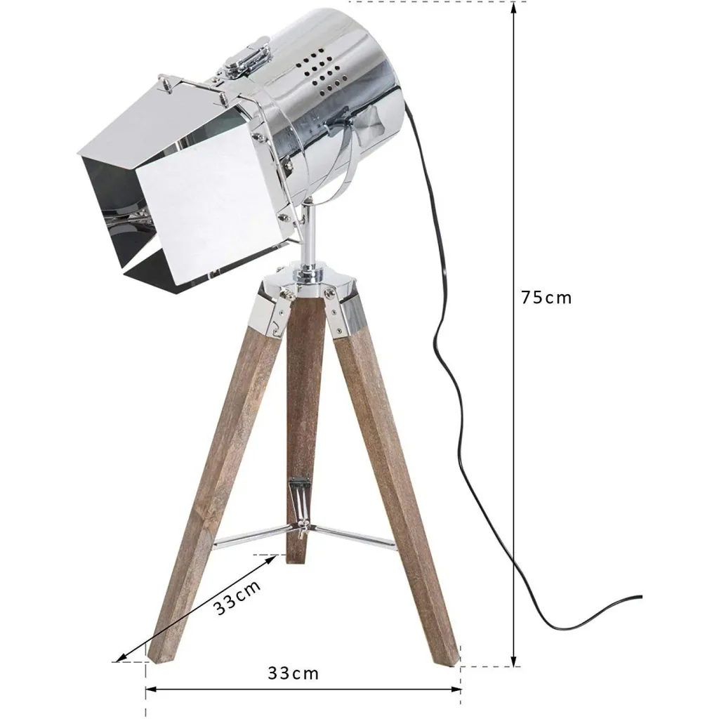 Table lamp silver table lamp tripod retro lamp E14