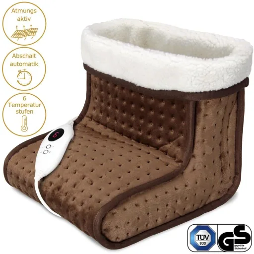Electric foot warmer, 6 heat settings, washable, 100W