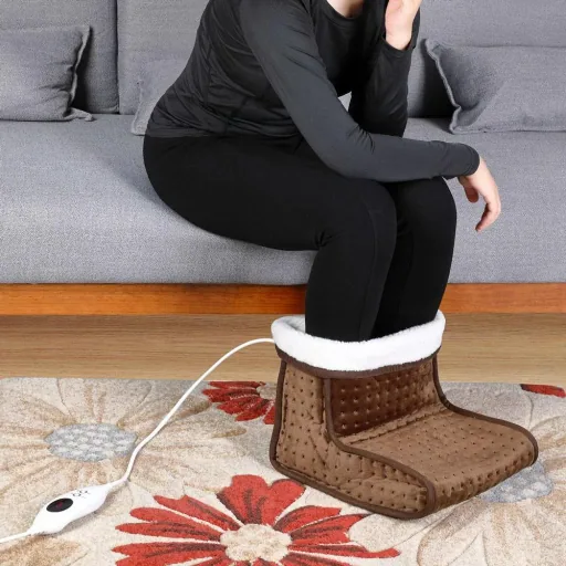 Electric foot warmer, 6 heat settings, washable, 100W