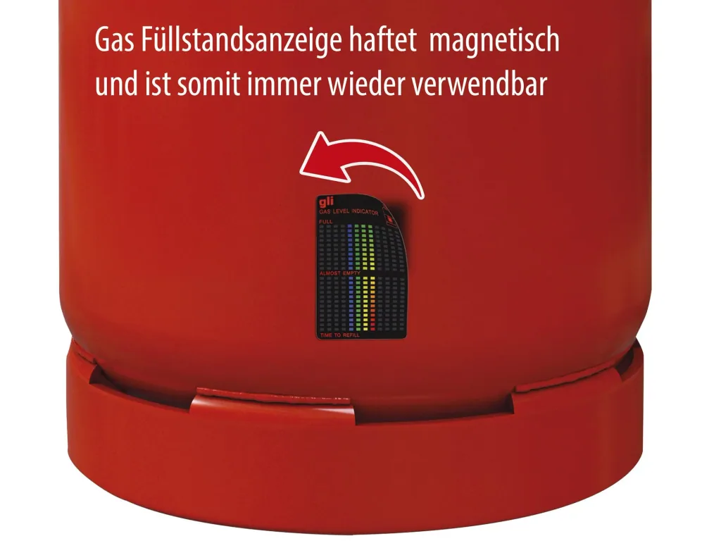 Gas level indicator for propane and butane bottles