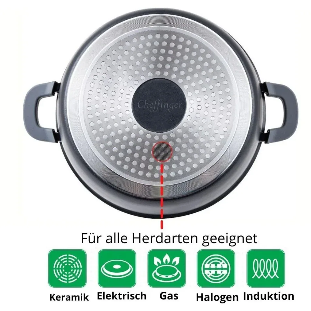 Cheffinger cooking pot / deep pot with lid - 24 cm