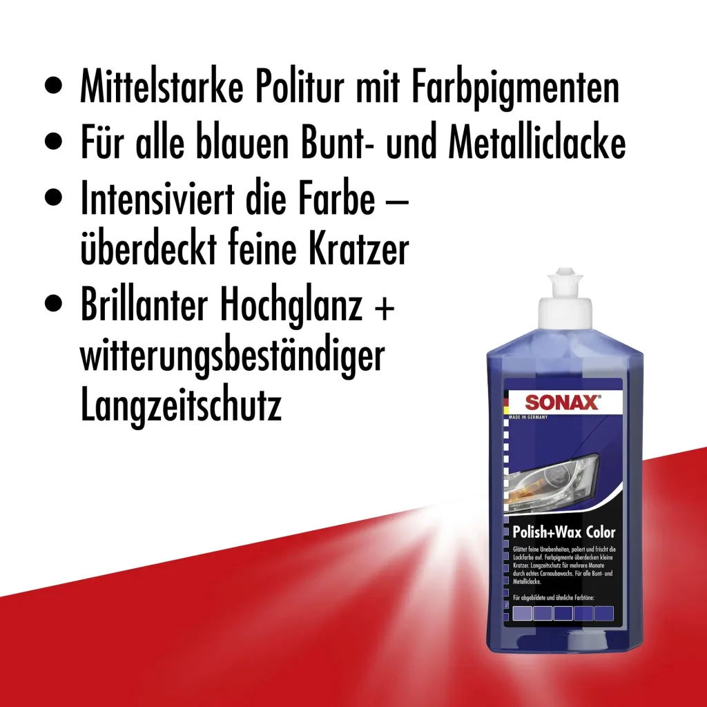 Polish+Wax Color blau 500 ml