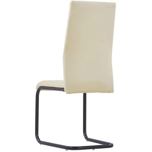 Dining chairs 2-seater faux leather cappuccino